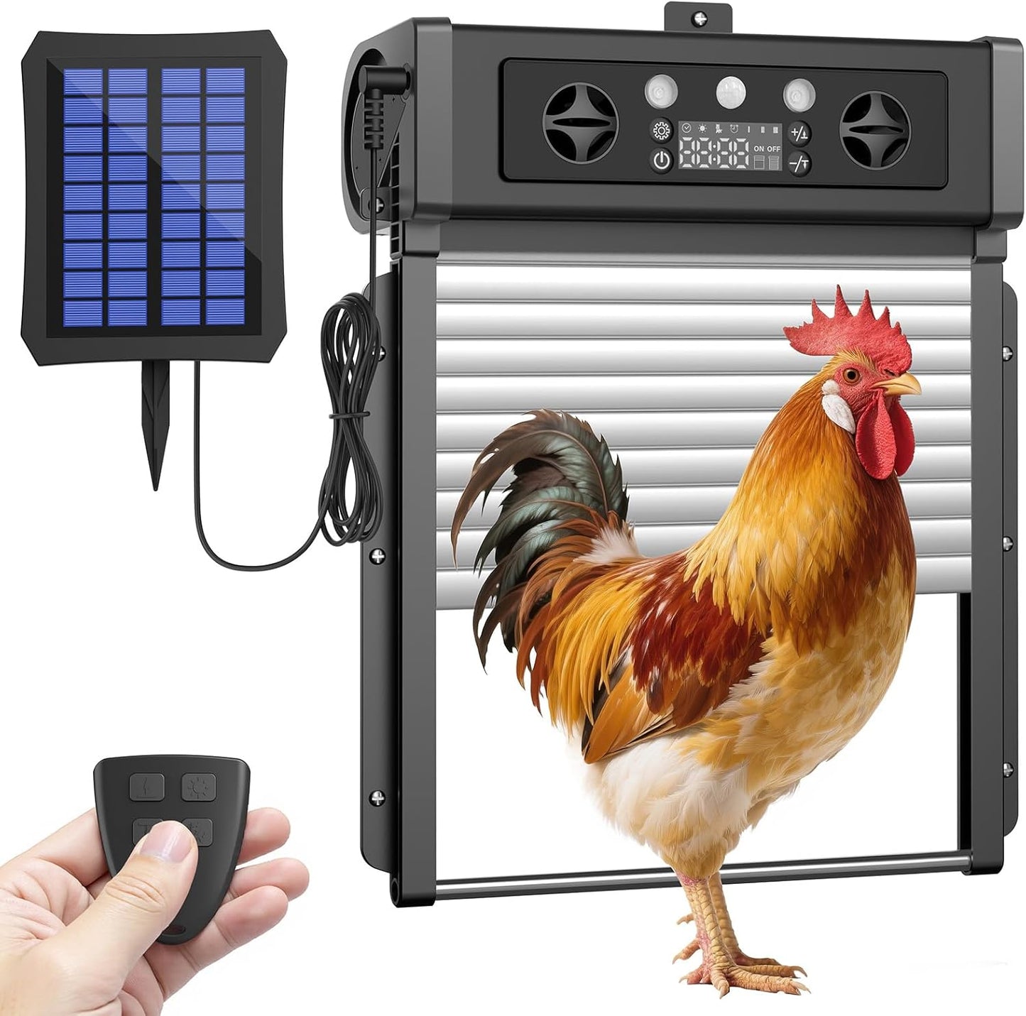 Automatic Chicken Coop Door with Solar Power and Timer Features
