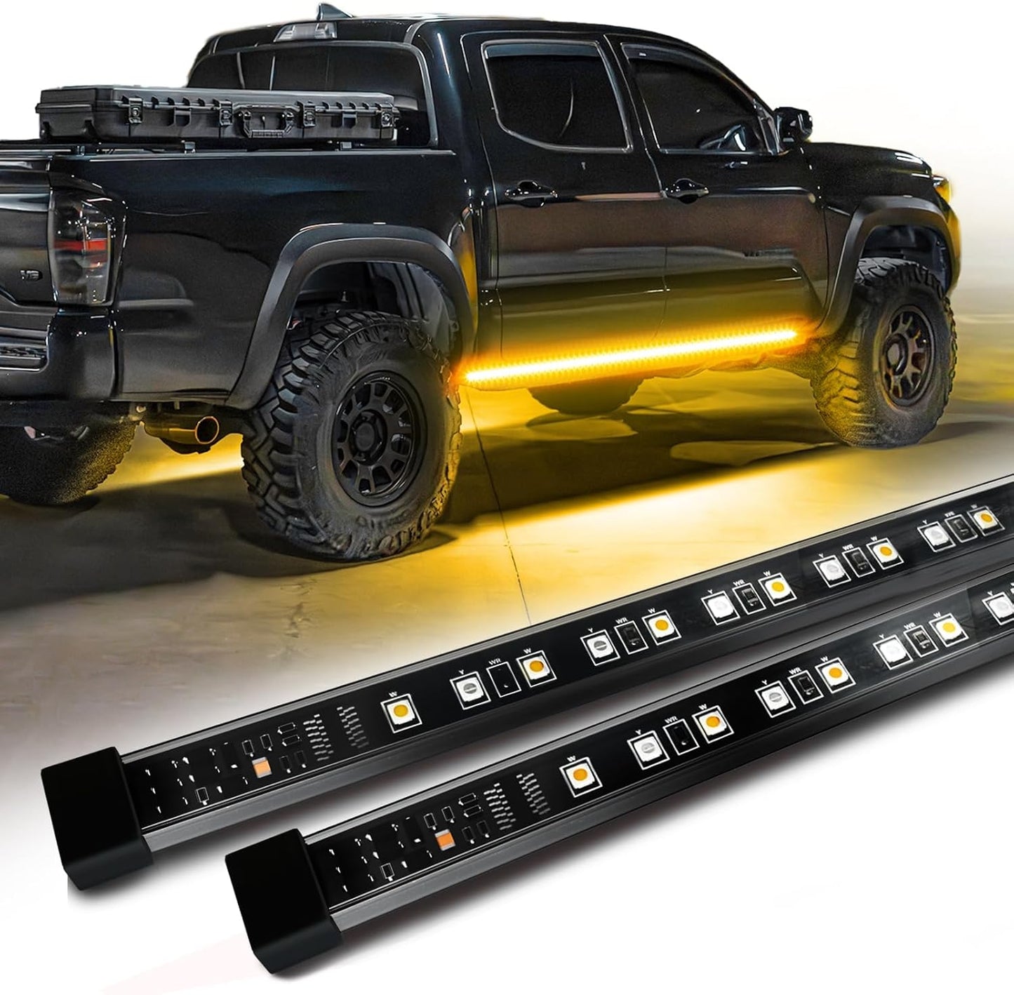 OPT7 Sidekick 86in Running Board Lights with Amber Turn Signal