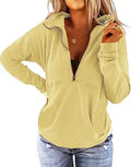 Floral Find Women's Long Sleeve Half Zip Sweatshirt - Casual Layering