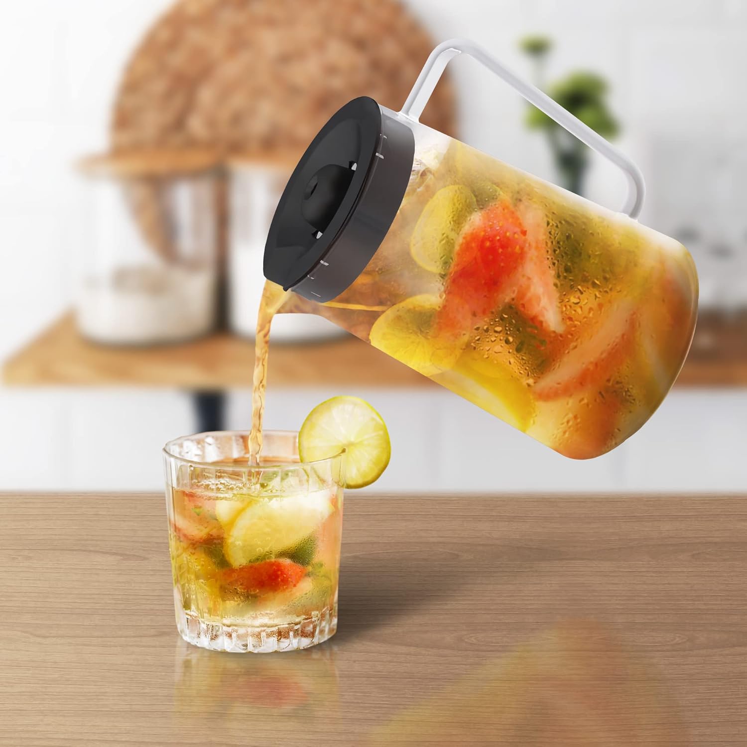 3QT Glass Pitcher for Iced Tea & Coffee Maker by Wirsh