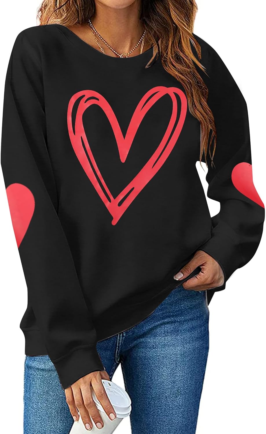 Love Heart Graphic Sweatshirt - Cozy Valentine's Style