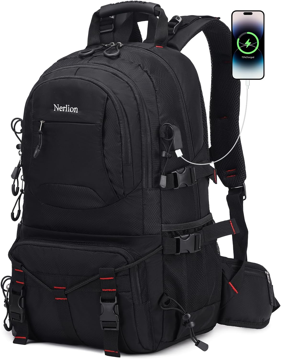 Nerlion 40L Hiking Backpack for Men and Women - Lightweight Travel