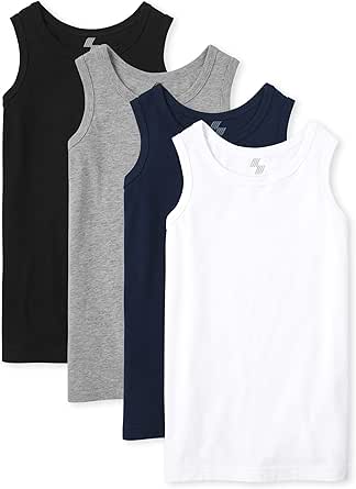Boys' Mix and Match Tank Top Pack of 4 for Everyday Wear