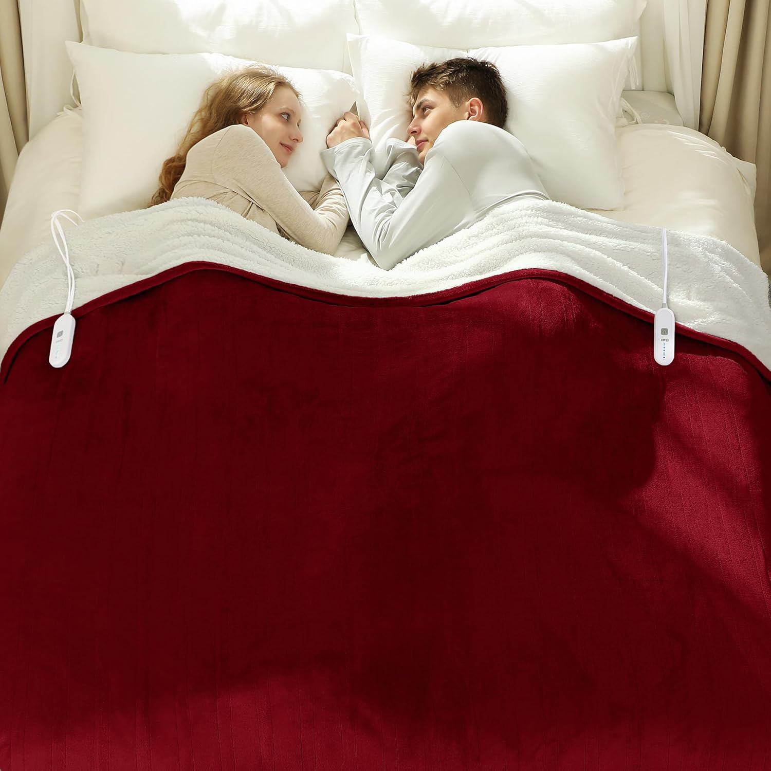 Electric Blanket Queen Size with Dual Control for Cozy Warmth