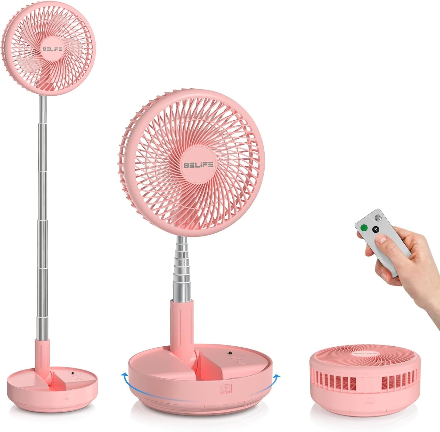 Belife X8 Portable Fan - Rechargeable Oscillating Desk Fan