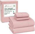 100% Organic Cotton King Sheets Peach Skin Percale - Deep Pocket