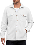 COOFANDY Men's Polar Fleece Shacket for Casual Style and Comfort