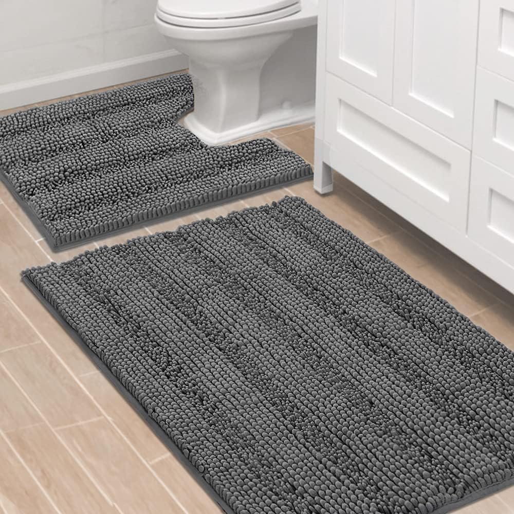 H.VERSAILTEX Ultra Thick Bathroom Rugs Set for Comfort and Style