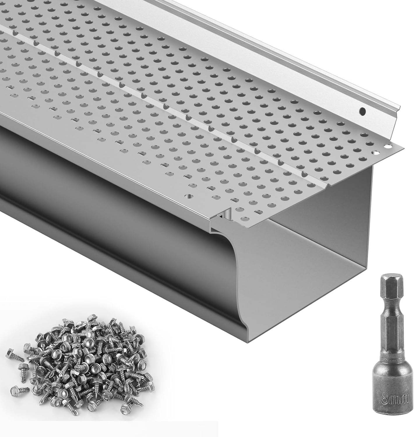VEVOR Gutter Guard 5 Inch Aluminum Leaf Filter for Gutters