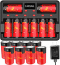 123A Rechargeable Batteries and Charger 16-Pack - Fast Charge Power
