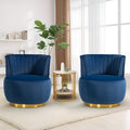 360 Swivel Barrel Chair Set of 2 - Modern Velvet Accent Chairs
