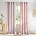 Linen Blush Pink Curtains for Girls Room - Privacy and Light Filtering