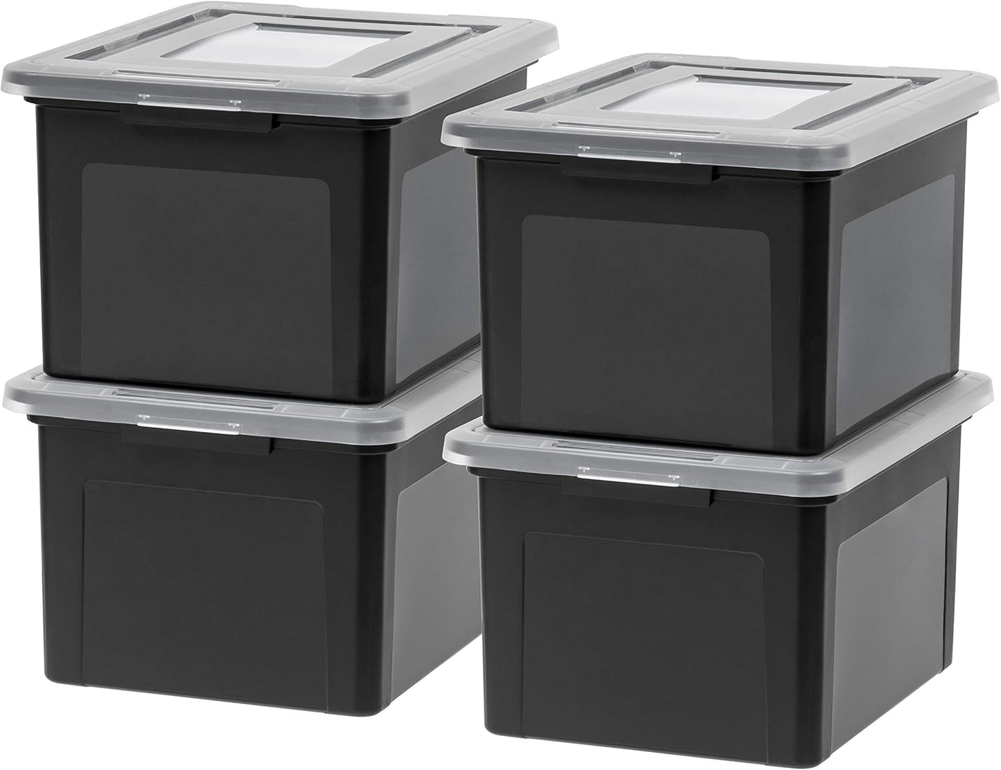 IRIS USA File Box - Durable Plastic Organizer for Documents