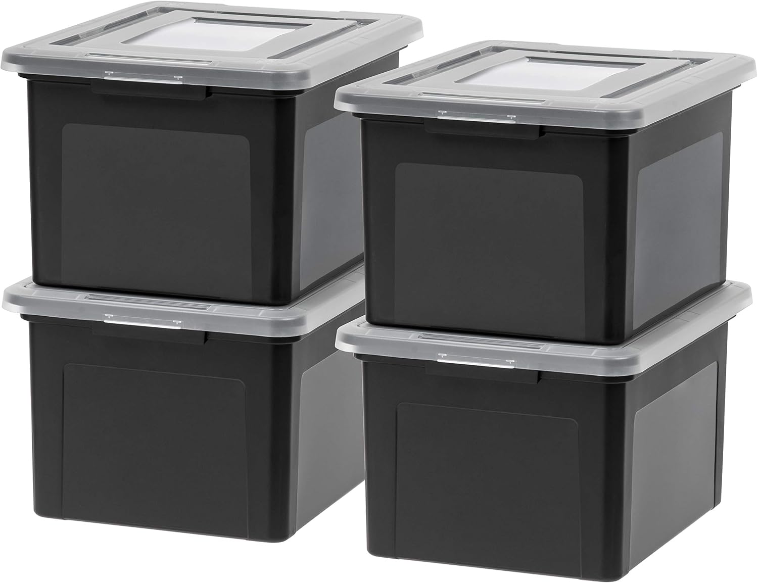 IRIS USA File Box - Durable Plastic Organizer for Documents
