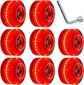 Nezylaf 8 Pack 78A Light Up Roller Skate Wheels - LED, Abec9 Bearings