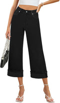 GRAPENT Wide Leg Jeans for Women: Stylish High Waisted Crop Pants