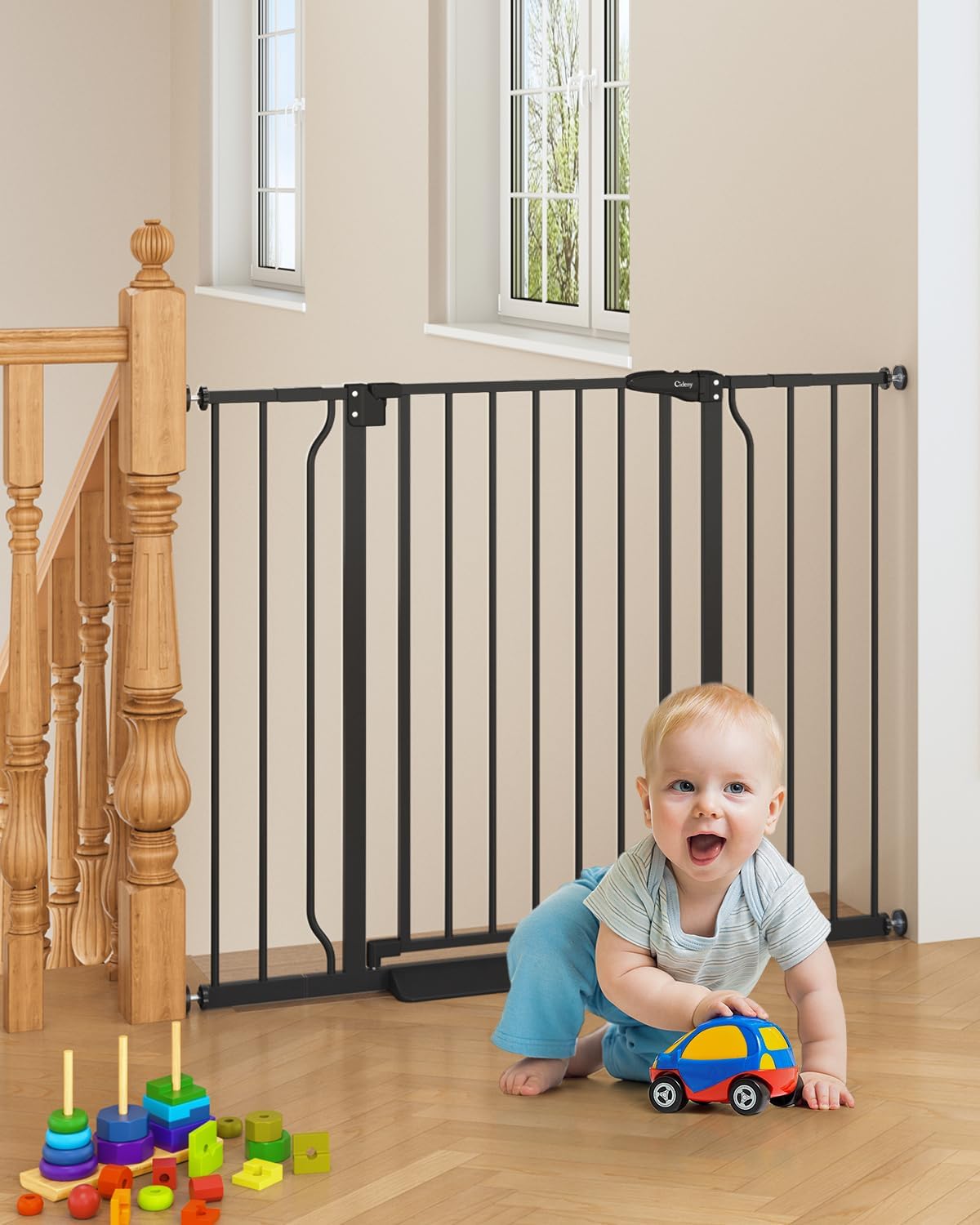29-45 Inch Baby Gate for Stairs, Auto Close Dog Gate Indoor