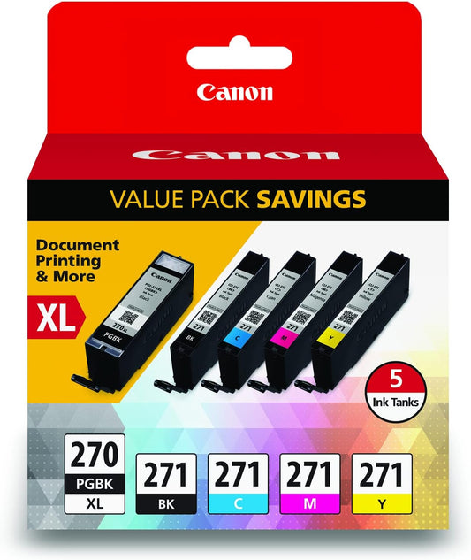 Canon PGI-270XL/CLI-271 5 Color Value Pack for Vibrant Prints