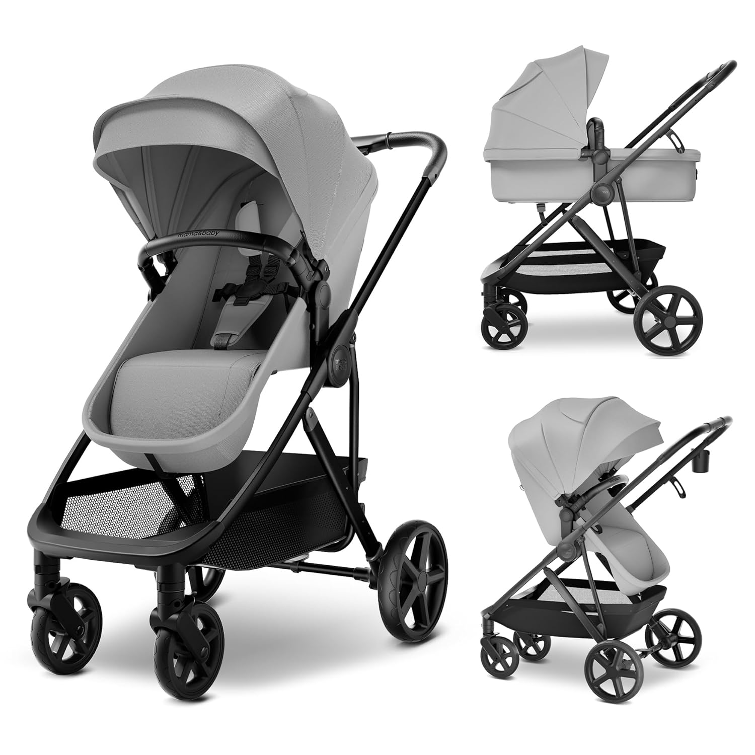Rovee 2-in-1 Baby Stroller with Reversible Seat and Canopy