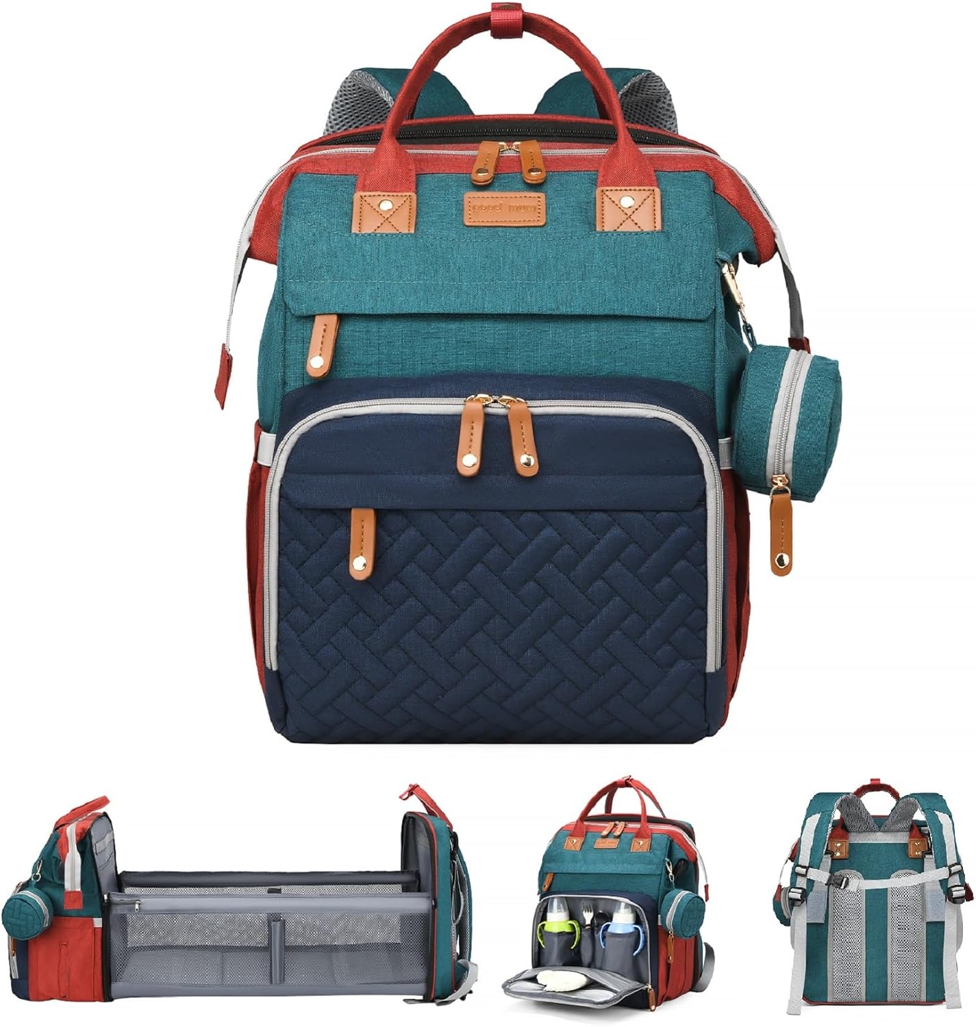 Large Capacity Baby Diaper Bag Backpack with Changing Station