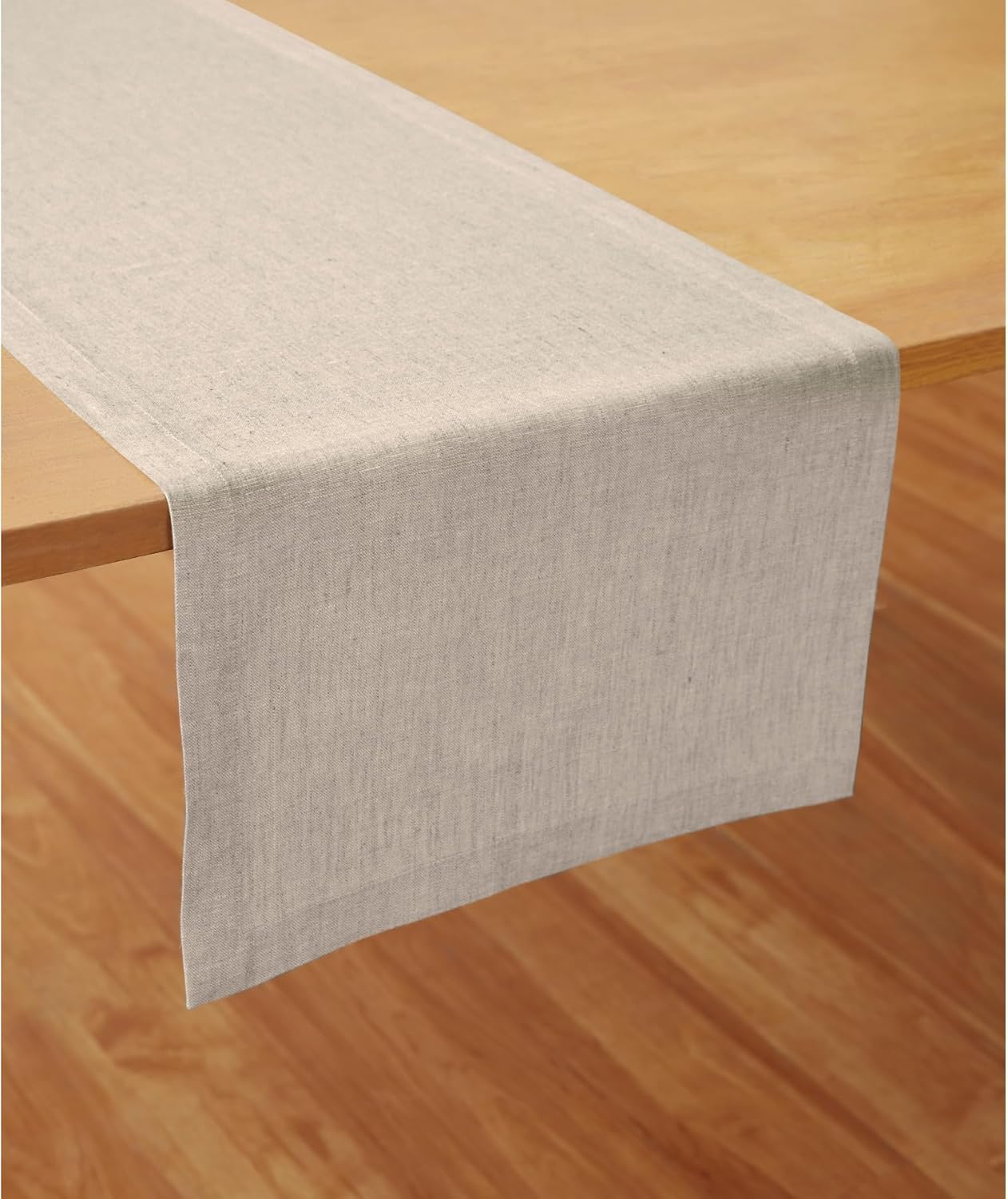 Pure Linen Light Natural Table Runner for Elegant Dining Decor