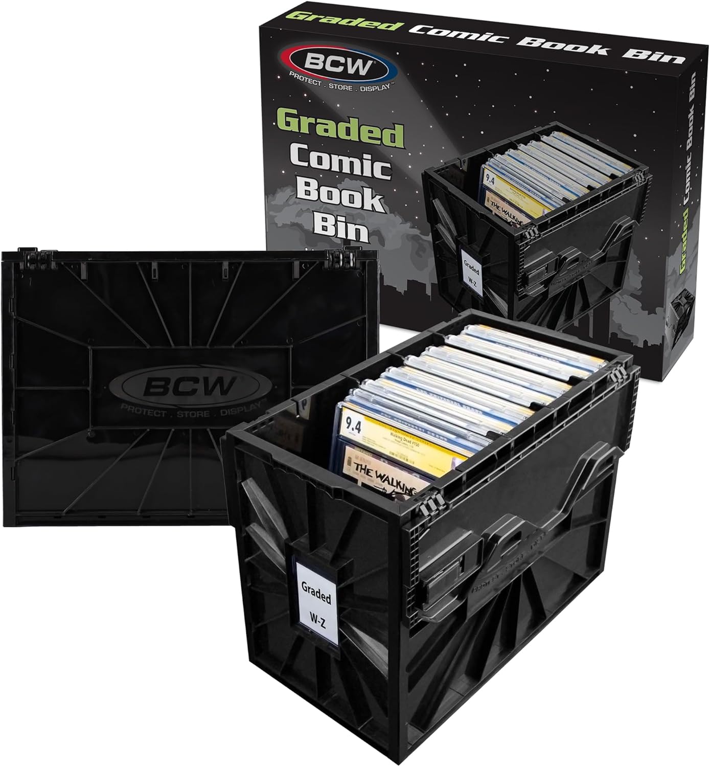 BCW Graded Comic Book Bin with Partition for 30 Comics Storage