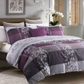 SLEEPBELLA Comforter Queen Size Purple Paisley - Reversible, Soft
