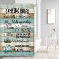 Rustic Farmhouse Camping Shower Curtain: Happy Camp Vibes
