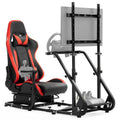 Dardoo Racing Simulator Cockpit with Red Seat - Monitor Mount Fit