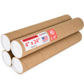 4 in x 24 in Heavy-Duty Reinforced Cardboard Mailing Tube - Pack of 4