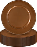 24 Pack Charger Plates 13in Round Brown - Elegant Table Setting