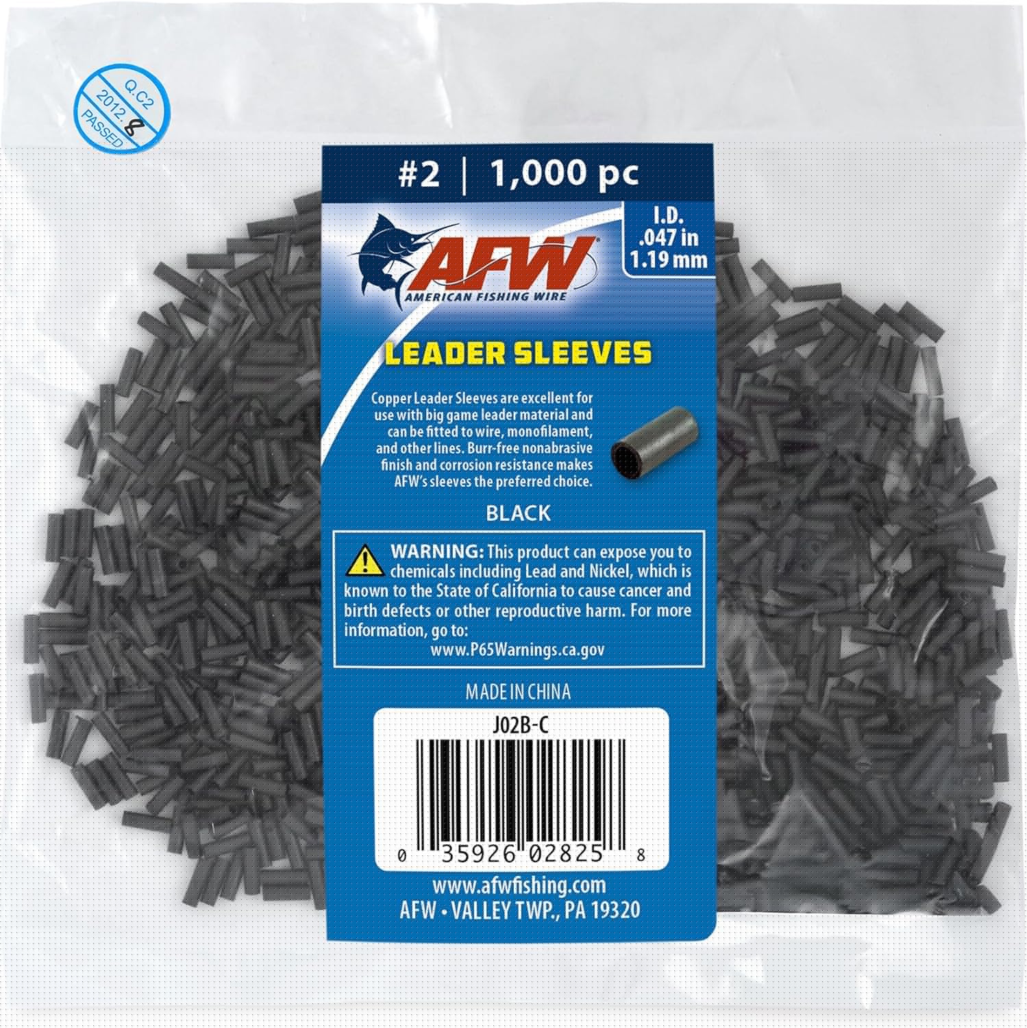 AFW Fishing Crimp Sleeves for Strong, Versatile Fishing Leaders