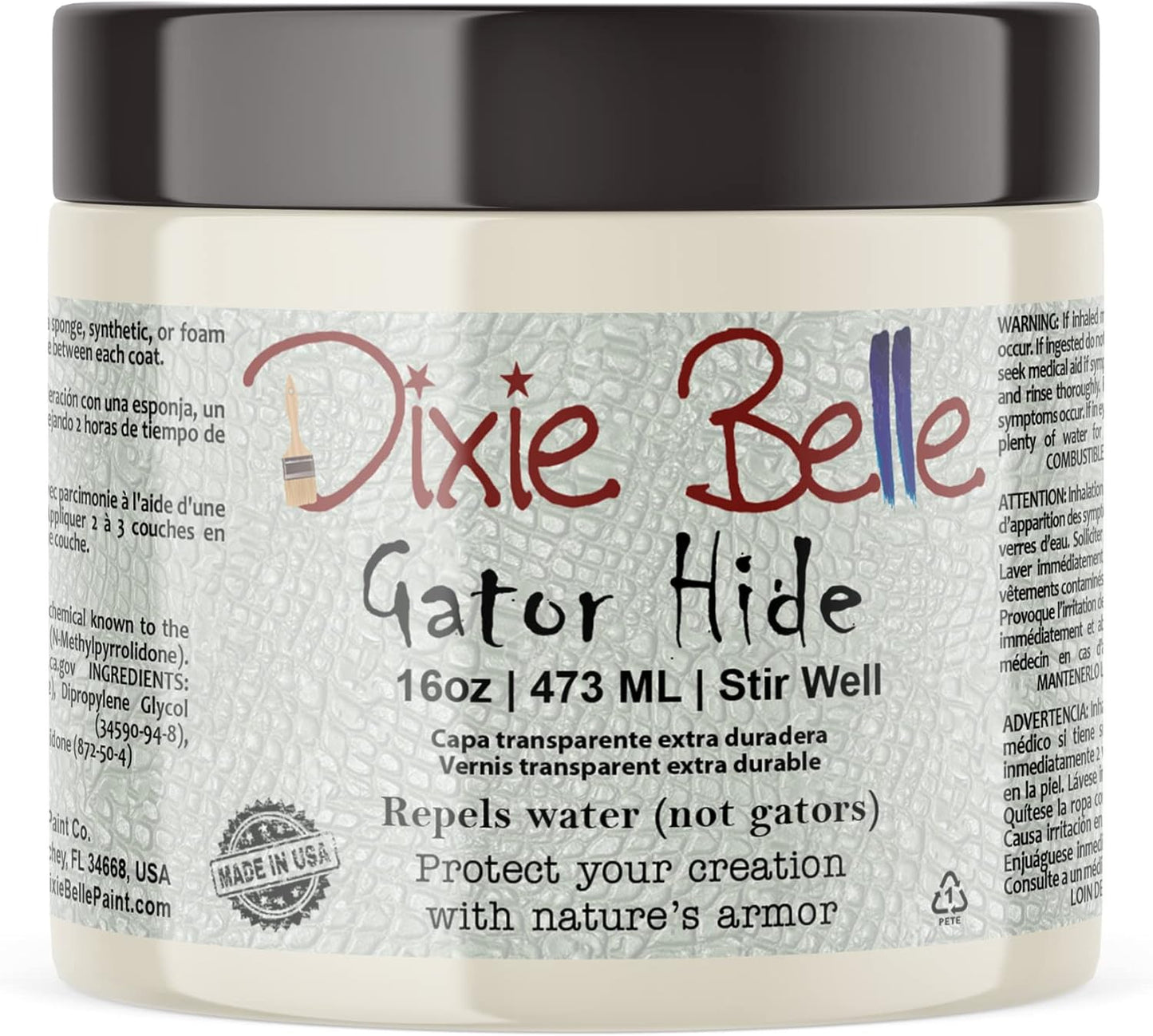 Dixie Belle Gator Hide Polyacrylic Topcoat for Durable Finishes