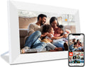 10.1ft Digital Picture Frame White - Smart WiFi IPS Touch