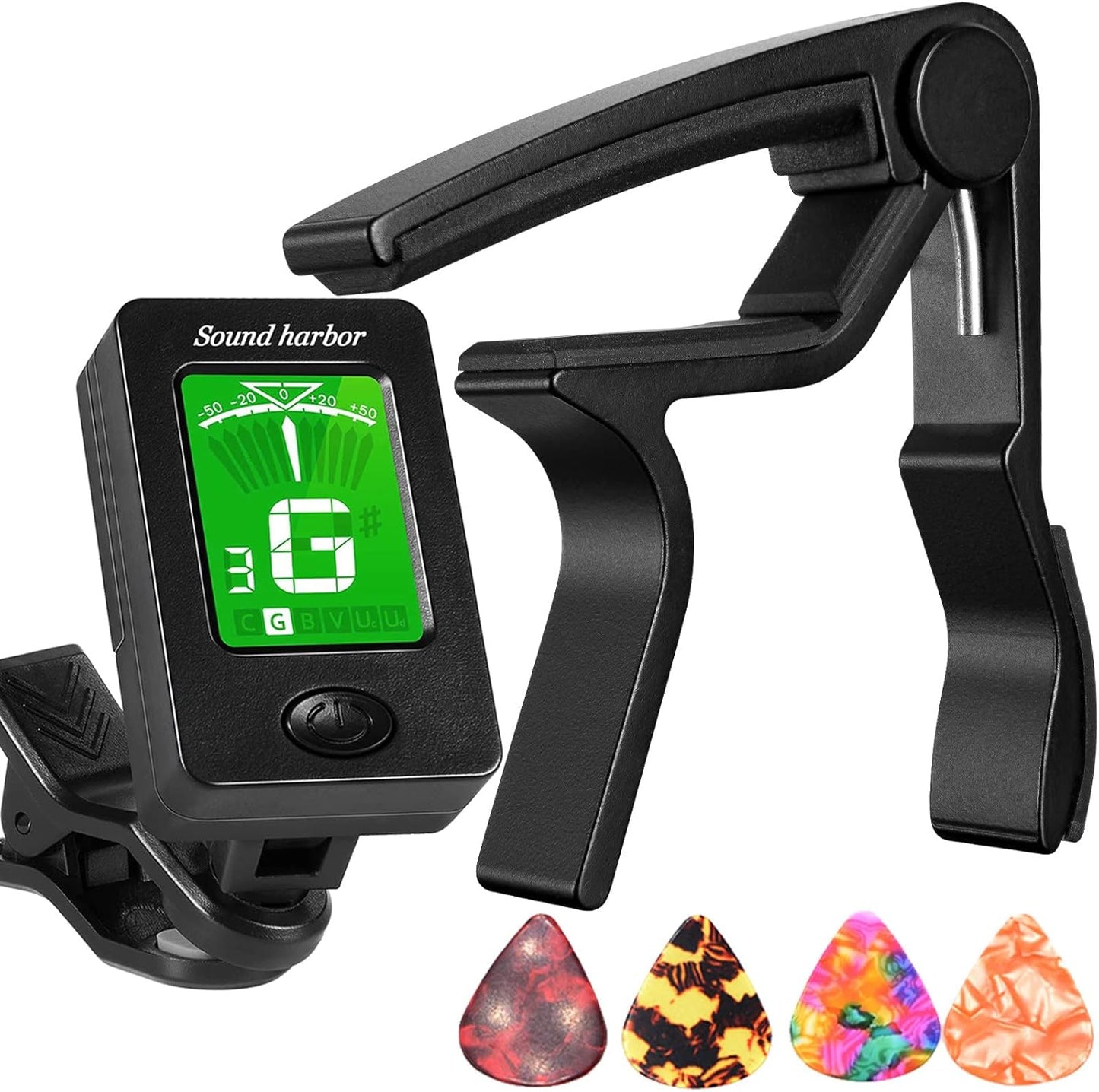 2-in-1 Guitar Capo & Tuner Set by Sound Harbor