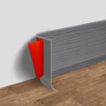 Flexible Self Adhesive Vinyl Wall Base Molding Trim 4in x 100ft Grey