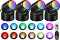 6W RGBW Up Lights Indoor Color Changing Uplighting 4 Pack - Remote