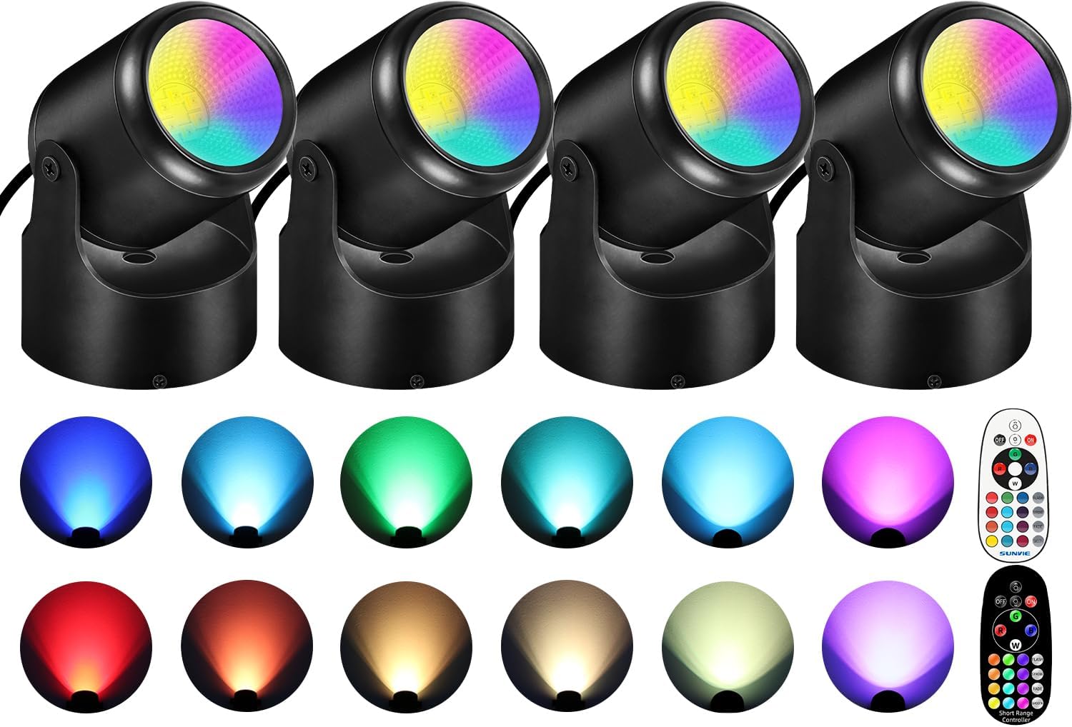 6W RGBW Up Lights Indoor Spotlight for Colorful Uplighting Fun