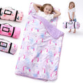 Toddler Nap Mat with Pillow Blanket Set - Extra Thick Cozy Slumber Bag