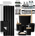 Bathroom Accessories Set 27PC with Shower Caddies and Rugs - Complete