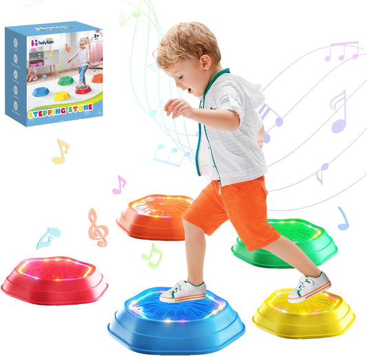 Holyton Light Up Stepping Stones for Kids - Fun Sensory Play