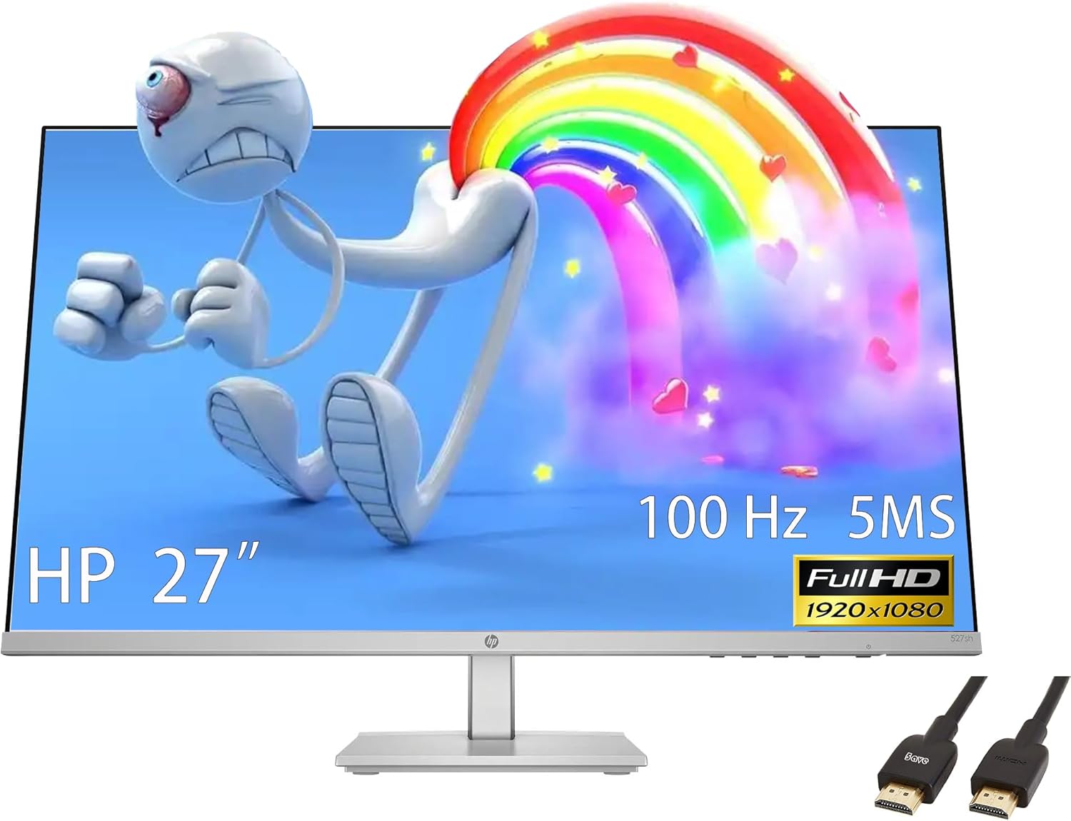 HP 27 FHD IPS Monitor | Height Adjustable, Anti-Glare, 100Hz Refresh