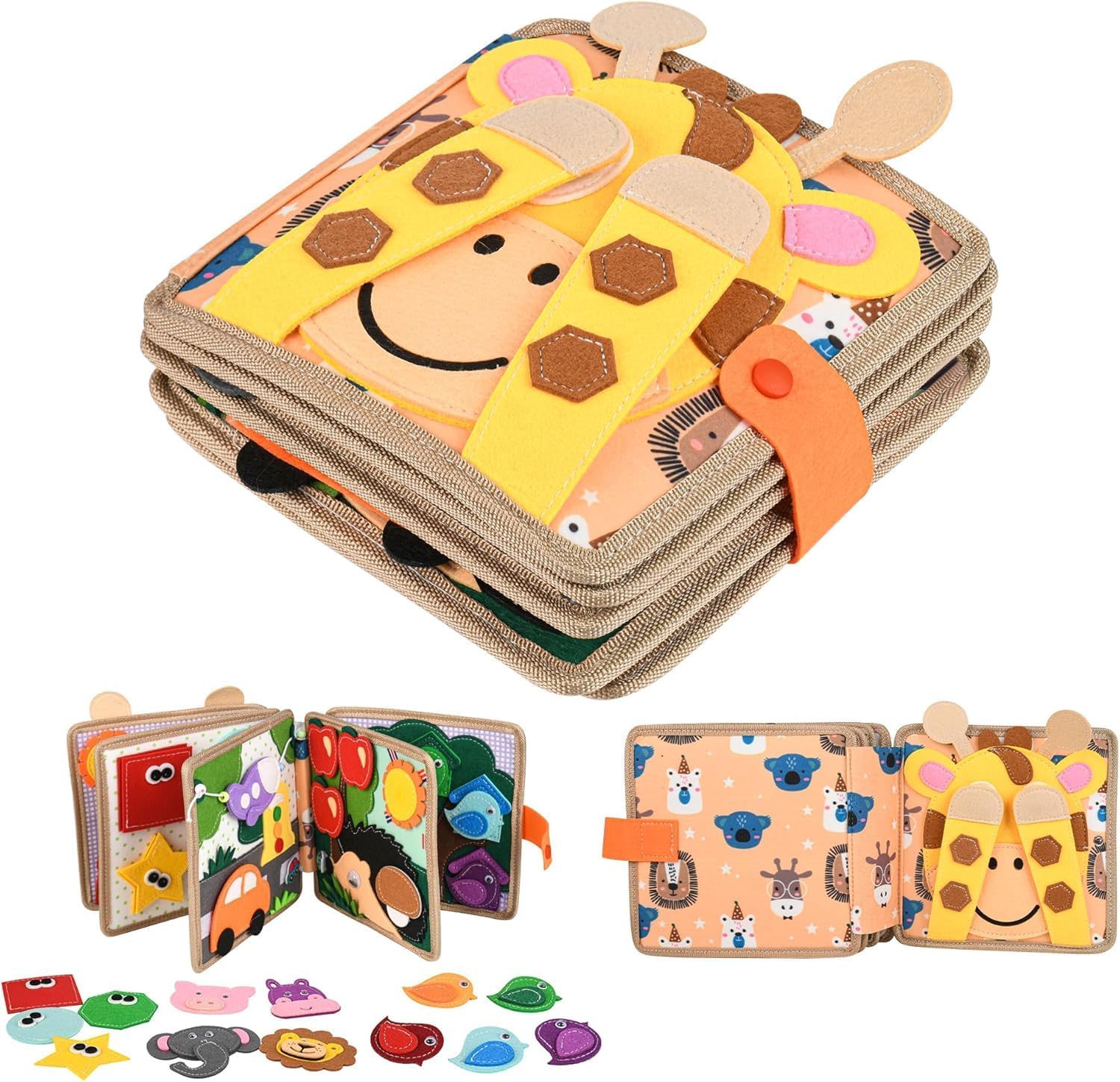 Montessori Quiet Book for Kids - Educational 3D Activities