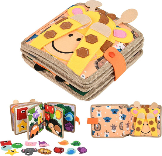 Montessori Quiet Book for Kids - Educational 3D Activities