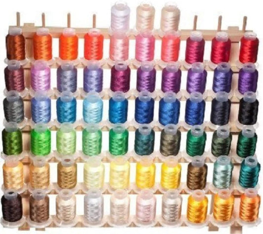 Vibrant 63-Color Embroidery Thread Set