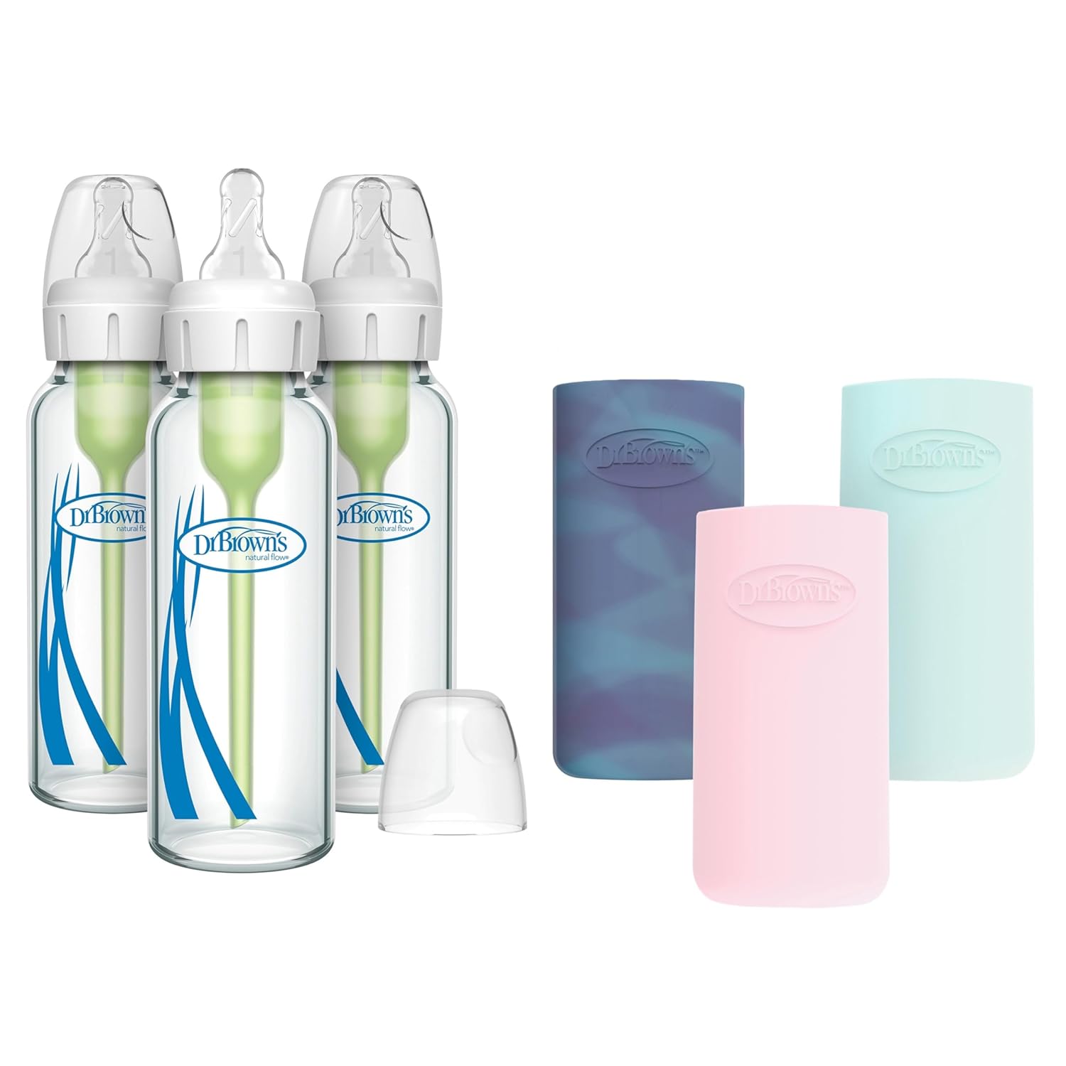 Dr. Brown's Anti-Colic Options+ Glass Baby Bottles for Infants