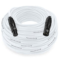 Balanced XLR Cable Male to Female - 150 ft White - Pro 3-Pin Mic Cable