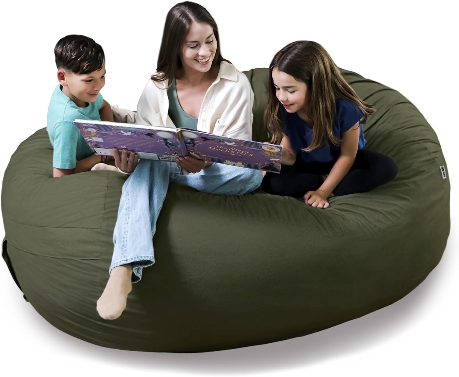 Big Joe Fuf 7Ft Giant Foam Bean Bag Chair for Ultimate Comfort