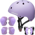 Kids Bike Skateboard Helmet Pad Set for Boys and Girls - 7-Piece