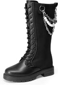 DREAM PAIRS Girls Riding Boots with Customizable Accessories